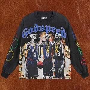 Men's Black Long Sleeve Godspeed